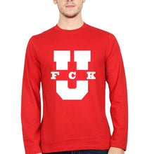 Load image into Gallery viewer, Fuck U Full Sleeves T-Shirt for Men-Red-Ektarfa.online
