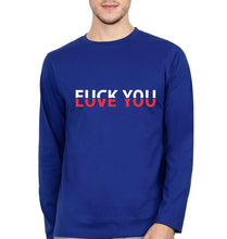 Load image into Gallery viewer, Fuck-Love You Full Sleeves T-Shirt for Men-Royal Blue-Ektarfa.online
