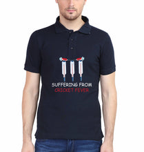 Load image into Gallery viewer, CRICKET Fever Polo T-Shirt for Men-S(38 Inches)-Navy Blue-Ektarfa.co.in
