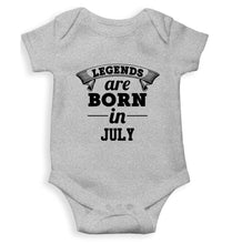 Load image into Gallery viewer, Legends are Born in July Kids Romper For Baby Boy/Girl-0-5 Months(18 Inches)-Grey-Ektarfa.online
