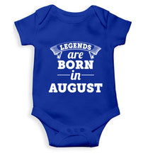 Load image into Gallery viewer, Legends are Born in August Kids Romper For Baby Boy/Girl-0-5 Months(18 Inches)-Royal Blue-Ektarfa.online
