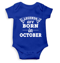 Load image into Gallery viewer, Legends are Born in October Kids Romper For Baby Boy/Girl-0-5 Months(18 Inches)-Royal Blue-Ektarfa.online
