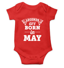 Load image into Gallery viewer, Legends are Born in May Kids Romper For Baby Boy/Girl-0-5 Months(18 Inches)-RED-Ektarfa.online
