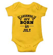 Load image into Gallery viewer, Legends are Born in July Kids Romper For Baby Boy/Girl-0-5 Months(18 Inches)-Yellow-Ektarfa.online
