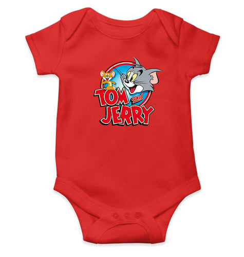 Tom & Jerry Kids Romper For Baby Boy/Girl-0-5 Months(18 Inches)-RED-Ektarfa.online