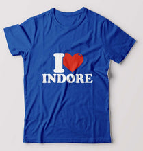 Load image into Gallery viewer, I Love Indore T-Shirt for Men-S(38 Inches)-Royal Blue-Ektarfa.online
