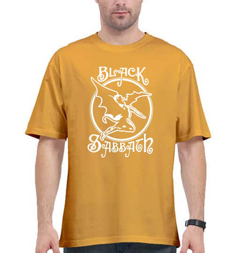 Black Sabbath Oversized T-Shirt for Men-Golden Yellow-Ektarfa.online