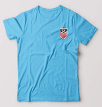 Load image into Gallery viewer, USA Football T-Shirt for Men-S(38 Inches)-Light Blue-Ektarfa.online
