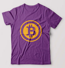 Load image into Gallery viewer, Cryptocurrency Bitcoin T-Shirt for Men-Purple-Ektarfa.online
