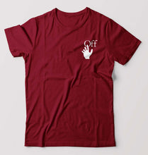 Load image into Gallery viewer, off white T-Shirt for Men-S(38 Inches)-Maroon-Ektarfa.online
