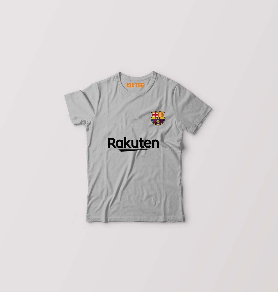 Barcelona Kids T-Shirt for Boy/Girl-Grey-Ektarfa.online