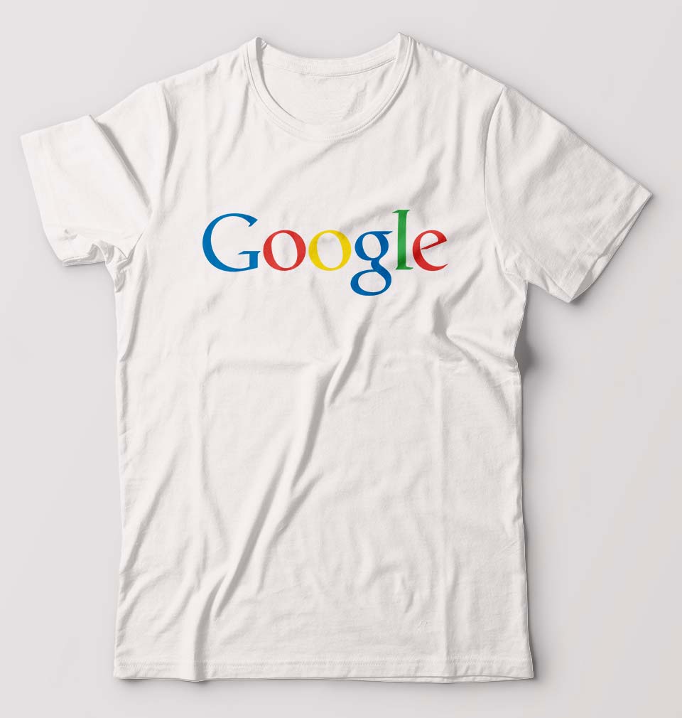 Google T-Shirt for Men-S(38 Inches)-White-Ektarfa.online