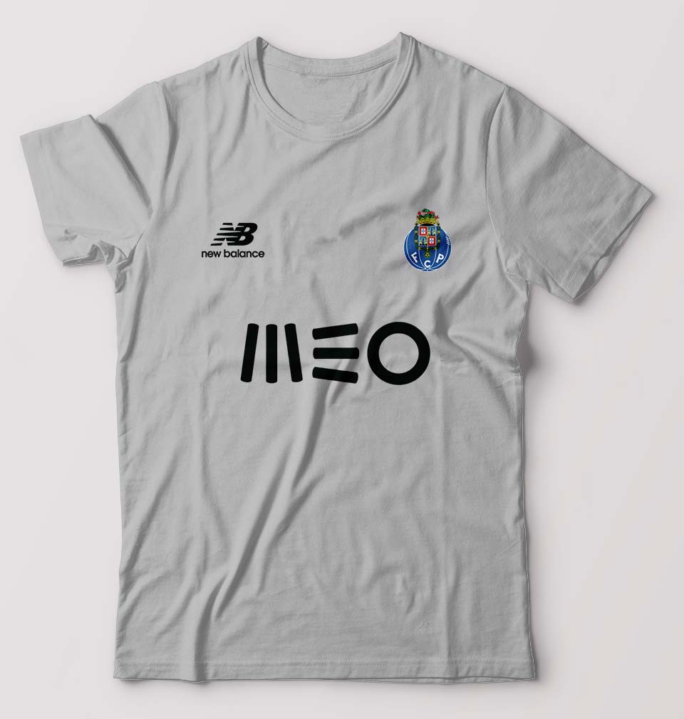 FC Porto 2021-22 T-Shirt for Men-S(38 Inches)-Grey Melange-Ektarfa.online