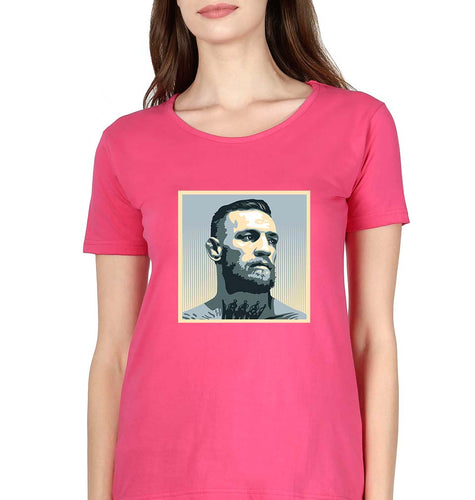 Conor McGregor UFC MMA T-Shirt for Women-Pink-Ektarfa.online