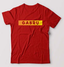 Load image into Gallery viewer, Gabru T-Shirt for Men-S(38 Inches)-Red-Ektarfa.online
