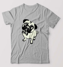 Load image into Gallery viewer, Pug Dog T-Shirt for Men-S(38 Inches)-Grey Melange-Ektarfa.online
