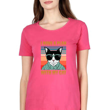 Load image into Gallery viewer, Cat T-Shirt for Women-XS(32 Inches)-Pink-Ektarfa.online
