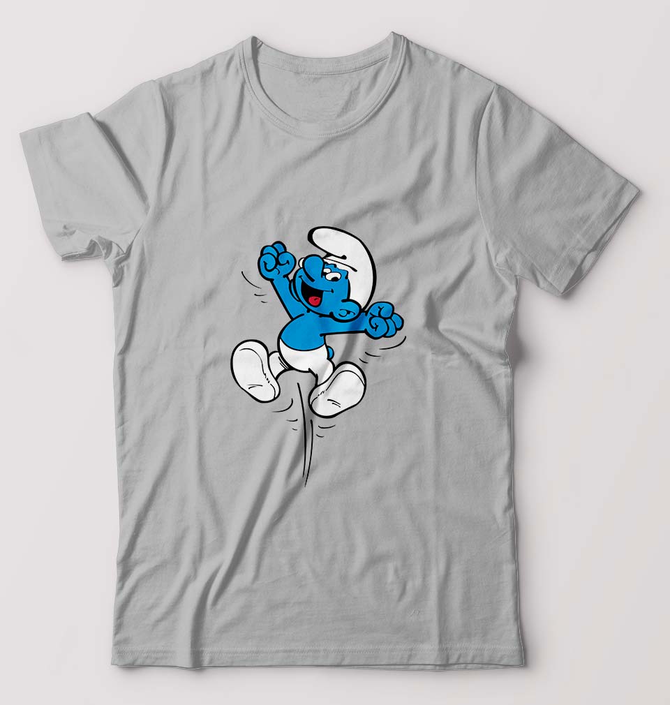 The Smurfs T-Shirt for Men-Grey Melange-Ektarfa.online