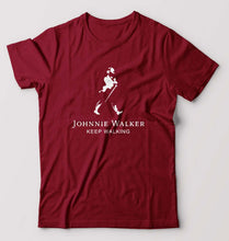 Load image into Gallery viewer, Johnnie Walker T-Shirt for Men-S(38 Inches)-Maroon-Ektarfa.online
