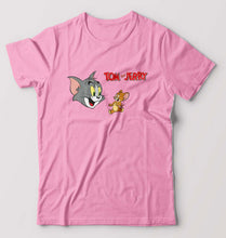 Load image into Gallery viewer, Tom and Jerry T-Shirt for Men-S(38 Inches)-Light Baby Pink-Ektarfa.online

