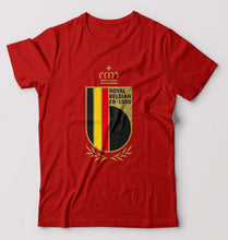 Load image into Gallery viewer, Belgium Football T-Shirt for Men-S(38 Inches)-Red-Ektarfa.online
