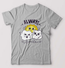 Load image into Gallery viewer, Always Smile T-Shirt for Men-S(38 Inches)-Grey Melange-Ektarfa.online
