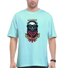 Load image into Gallery viewer, Owl Music Oversized T-Shirt for Men-Mint-Ektarfa.online
