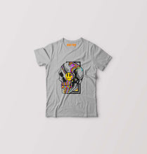 Load image into Gallery viewer, Trippy Psychedelic Skull Emoji Kids T-Shirt for Boy/Girl-Grey-Ektarfa.online
