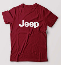 Load image into Gallery viewer, Jeep T-Shirt for Men-S(38 Inches)-Maroon-Ektarfa.online
