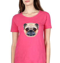 Load image into Gallery viewer, Pug Dog T-Shirt for Women-XS(32 Inches)-Pink-Ektarfa.online
