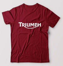 Load image into Gallery viewer, Triumph T-Shirt for Men-S(38 Inches)-Maroon-Ektarfa.online
