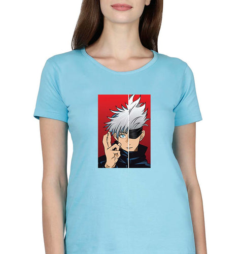 Sukuna Anime T-Shirt for Women-Light Blue-Ektarfa.online