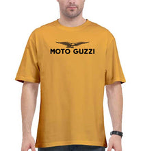 Load image into Gallery viewer, Moto Guzzi Oversized T-Shirt for Men-Golden Yellow-Ektarfa.online
