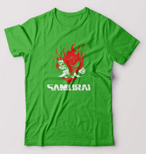 Load image into Gallery viewer, Cyberpunk Samurai T-Shirt for Men-S(38 Inches)-Flag Green-Ektarfa.online
