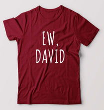 Load image into Gallery viewer, Schitts Creek EW David T-Shirt for Men-S(38 Inches)-Maroon-Ektarfa.online
