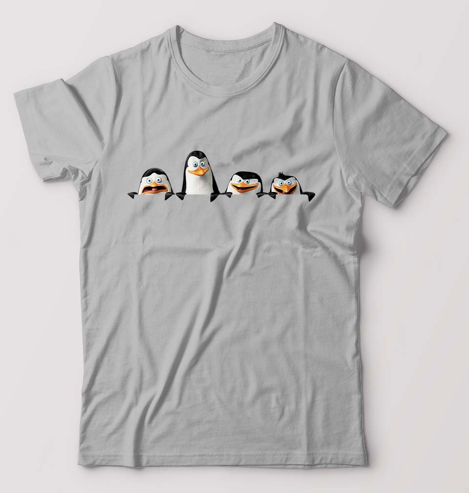 Penguins of Madagascar T-Shirt for Men-Grey Melange-Ektarfa.online