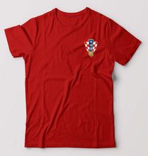 Load image into Gallery viewer, Croatia Football T-Shirt for Men-S(38 Inches)-Red-Ektarfa.online
