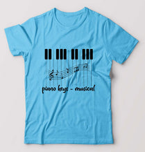 Load image into Gallery viewer, Piano T-Shirt for Men-Light Blue-Ektarfa.online

