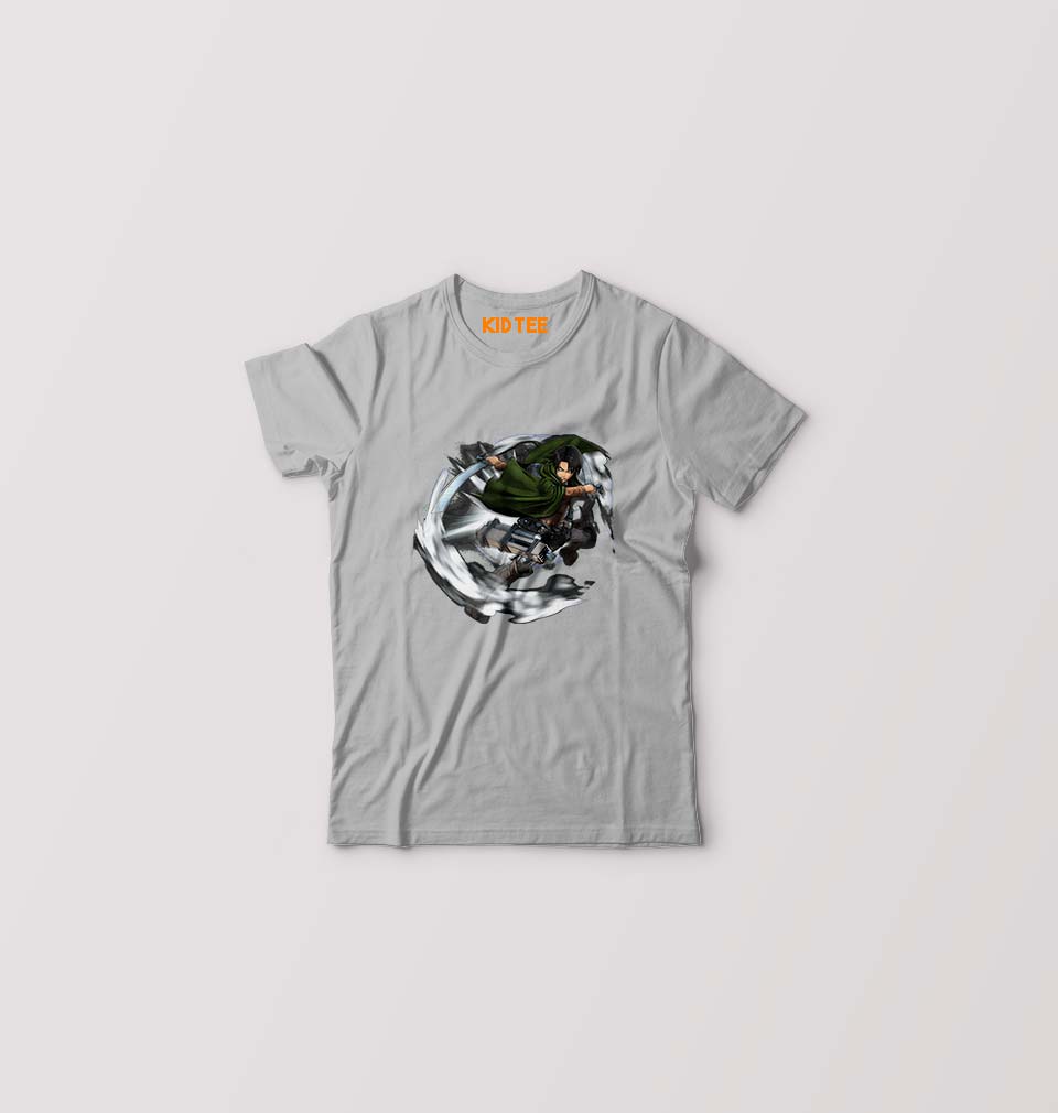 Attack on Titan Kids T-Shirt for Boy/Girl-Grey-Ektarfa.online