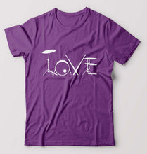 Load image into Gallery viewer, Love Drum T-Shirt for Men-Purple-Ektarfa.online
