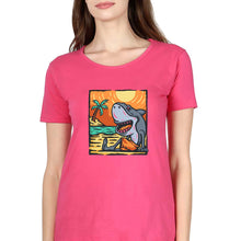 Load image into Gallery viewer, Shark T-Shirt for Women-XS(32 Inches)-Pink-Ektarfa.online
