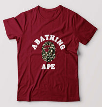 Load image into Gallery viewer, A Bathing Ape T-Shirt for Men-S(38 Inches)-Maroon-Ektarfa.online
