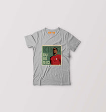 Load image into Gallery viewer, Eusébio Kids T-Shirt for Boy/Girl-Grey-Ektarfa.online
