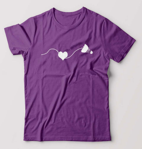 Badminton T-Shirt for Men-S(38 Inches)-Purple-Ektarfa.online