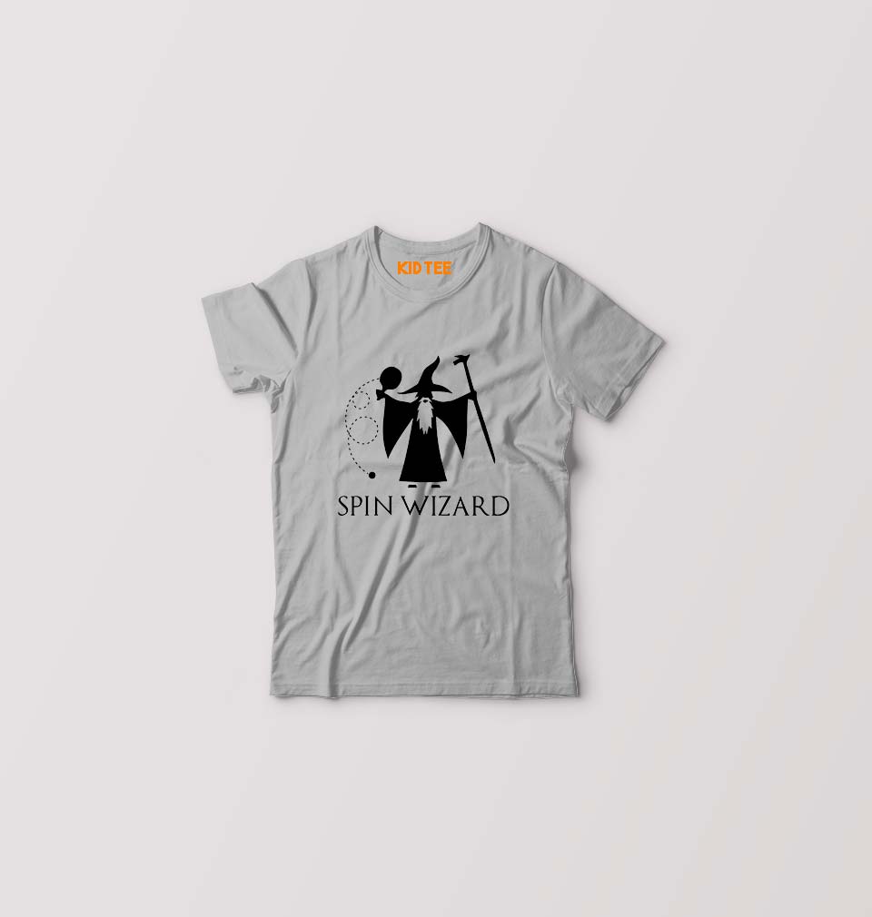 Table Tennis (TT) Wizard Kids T-Shirt for Boy/Girl-0-1 Year(20 Inches)-Grey-Ektarfa.online