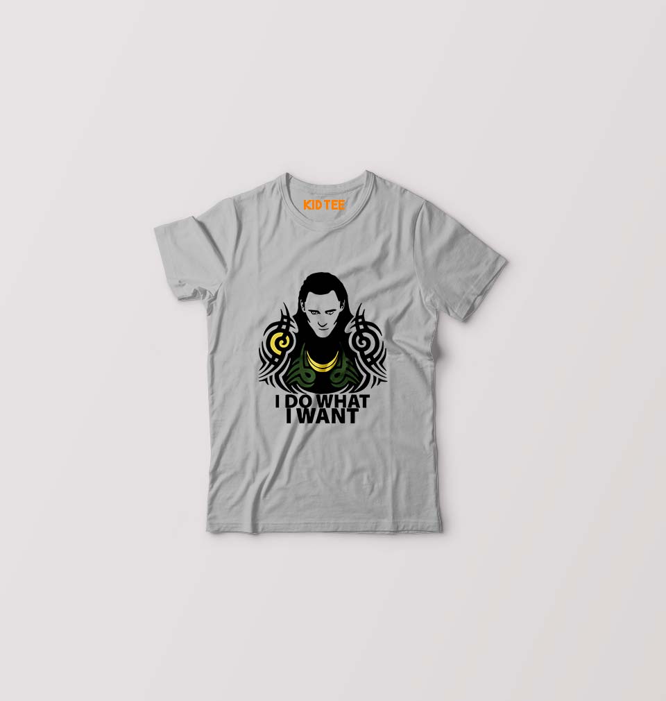 Loki Kids T-Shirt for Boy/Girl-Grey-Ektarfa.online