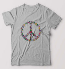Load image into Gallery viewer, Floral Peace T-Shirt for Men-Grey Melange-Ektarfa.online
