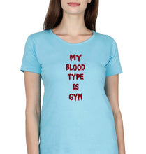 Load image into Gallery viewer, Gym T-Shirt for Women-Light Blue-Ektarfa.online
