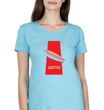 Load image into Gallery viewer, Led Zeppelin T-Shirt for Women-XS(32 Inches)-Light Blue-Ektarfa.online
