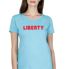 Load image into Gallery viewer, Liberty T-Shirt for Women-XS(32 Inches)-Light Blue-Ektarfa.online
